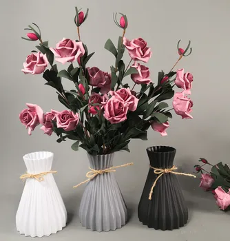 Vaza apdailos namų ūkio plastikiniai vaza balta rotango naujas juosmens vaza amatų vaza apdaila namo gėlių mergaitė krepšelį vestuvių