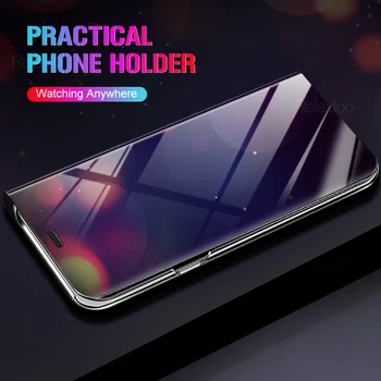 Veidrodis smart telefono dėklas Samsung Galaxy A71 A51 Oda, flip dangtelis, skirtas 