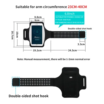 Veikia Krepšiai Sporto Armbands Samsung A51 S10 S20 iPhone SE 2020 m. 11 Pro XS Max X XR 8 7 Plius Mobiliojo Telefono Atveju turėtojas Rankos Juostos