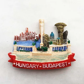 Vengrija, Budapeštas Orientyrą Kelionių Suvenyrų Chain Bridge Parlamento Rūmai Budapešte Kūrybos Kolekcija, Šaldytuvas Magnetai