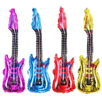 Vestuvių Žaislai, Gimtadienio Apdailos Pripučiamas Lazdas Mušamųjų Instrumentų Aliuminio Plėvelės Gitara Balionas
