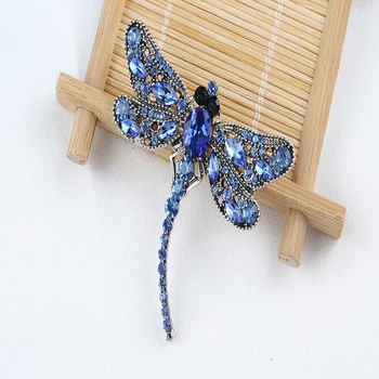 VEYO Didelis Dragonfly Derlius kalnų krištolas Sages Moterims Pin Kristalų Segė Aksesuarų, bižuterijos