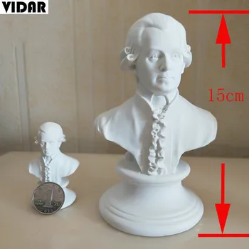 VIDAR 15cm Dervos Mozart, Beethoven Apollo Gyvsidabrio Euridice Muse Europoje Pav Gipso Statulą, Antikvariniai Namų Dekoro Meno Eskizas Statula