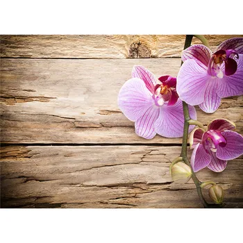 Vinilo Custom, Fotografija Backdrops Gėlių ir medienos Lentos Temą Fotografijos Fone DST-1035