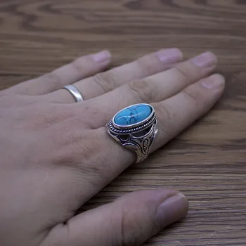 Vintage Žalia Akmuo Žiedai Mados Juvelyriniai Sidabro Padengtą Vestuvės Piršto Pora Žiedus Moterims, Dovana