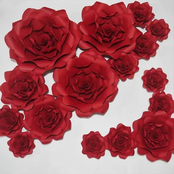Violetinė Darželio Gėlių Dekoras Sienos Meno Dirbtinis Dideli Popieriaus Rožių Žiedų Fone Namų Apdailos Amatų Gėlių 