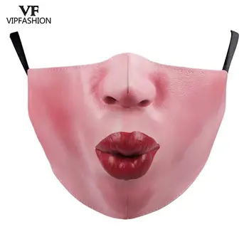 VIP MADOS Suaugusiųjų Vaikų Mados Cosplay Juokinga Veido Kaukė Didelis burnos Modelį galima Skalbti Daugkartinių masque mascarilla