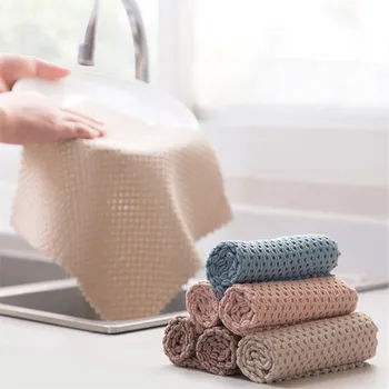 Virtuvė Super Absorbentas Anti-tepalas valymo šluostės veiksmingai Mikropluošto Valymo šluostės namų plauti indų, virtuvės Valymo rankšluostį