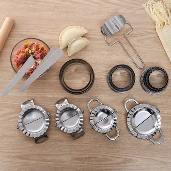 Virtuvės Nerūdijančio Plieno Kukulis Maker Wraper Tešlos Cutter Pyragas Ravioliai (Koldūnai) Virtinukų Formos, Įdaryti Mėsa, Šaukštas Virtuvės Įrankiai