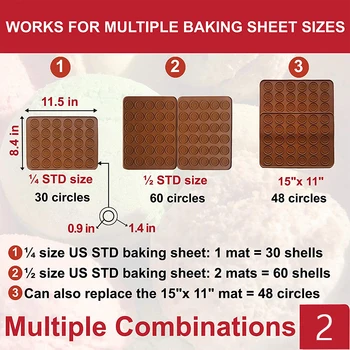 Virtuvės reikmenys Bakeware Torto Formos Silikono Non-Stick Pad Mat Lapas Dalykėlių Macaron Želė 30-Skylė Ruda Kepimo Pyragai, bandelės, Įrankiai