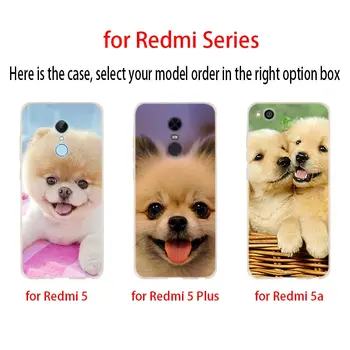 Viršelis minkštas Silikoninis TPU Case For Xiaomi Redmi 8 8A 7, 7A 6 6A 5plus Pastaba 9 8 7 6 5 Pro, Y2 Y3 9a Pomeranijos šunys šuo mielas
