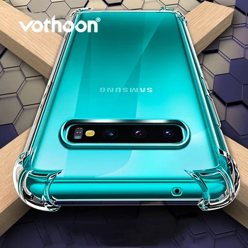 Vothoon atsparus smūgiams Aiškiai Samsung Galaxy S20 ultra S10 Plius S10 5G Skaidri, Aiški Silicio Minkštos TPU Atveju Atgal