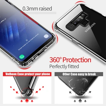Vothoon atsparus smūgiams Atveju, Samsung Galaxy S20 Ultra S10 Plius S8 S9 Pastaba 8 9 10 Plius Minkštas Atgal Padengti