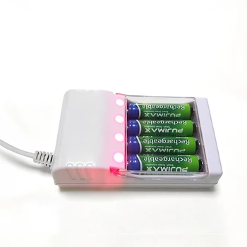 VOXLINK 4Slots Greito Įkrovimo Baterijos Įkroviklis USB Išėjimo Trumpo Jungimo Apsauga AAA/AA Įkraunamas Akumuliatorius Standartinis Stotis