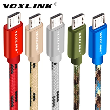 VOXLINK Micro USB Kabelis 2A greito Įkrovimo Micro Duomenų Kabelis Samsung/xiaomi/lenovo/huawei/HTC/Meizu 