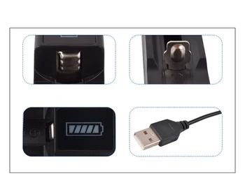 VOXLINK Universaliųjų 1 lizdas Baterija USB Įkroviklis adapteris LED Smart Chargering visiškai sustabdyti Įkraunamas Akumuliatorius Li-ion 18650