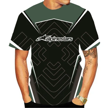 Vyrai Alpinestars Vasaros Medvilnės trumpomis Rankovėmis marškinėliai Sveikatingumo Kultūrizmo T-shirts Naujas Brand Tee Viršūnes Mados Atsitiktinis Spausdinti Drabužiai
