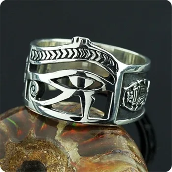 Vyrai Senovės Egipto Akis Horo Udjat Ankh Kryžiaus Žiedas Amuletas Papuošalai