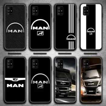 Vyras sunkvežimių logotipą, Telefono dėklas, Skirtas Samsung Galaxy A21S A01 A11 A31 A81 A10 A20E A30 A40 A50 A70 A80 A71 A51