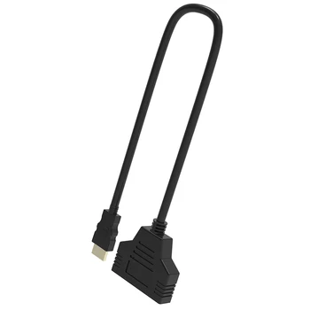 Vyrų ir 2 Moterų Uosto 1X2 1 2 Out HDMI Suderinama Splitter Cable Switch Adapteris Keitiklis V1.4 1080P HDTV Planšetinio kompiuterio 