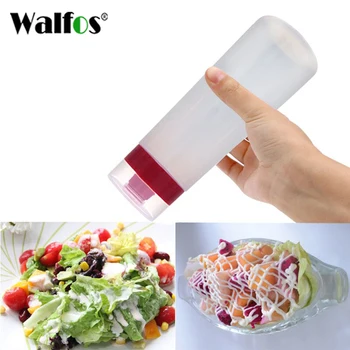 WALFOS 4-Hole Plastikiniai Salotų Padažu, Išspausti Butelis Pagardų Balionėlis, Kečupas, Garstyčių Virtuvės Reikmenys