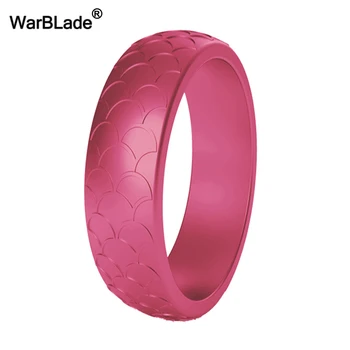 WBL 5.7 mm žvynų Silikoniniai Žiedai yra Maisto Klasės, FDA Silikono Piršto Žiedą, Hipoalergicznych Lankstus Moterų Gumos Juostos Vestuvių