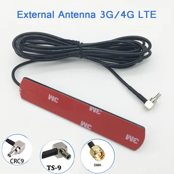 WIFI Antena 3G 4G LTE Pleistras Antena 700-2600MHz 3dbi su CRC9 Vyrų TS9 SMA Jungtis 3 5M ilgiklis už modemas maršrutizatorius