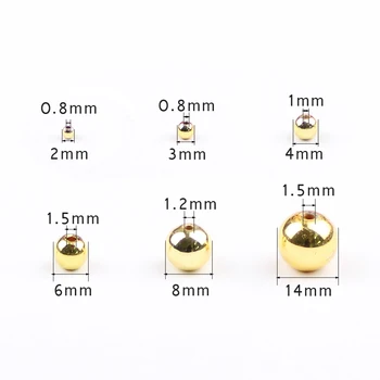 WLYeeS Natūralaus Akmens karoliukai 18 Aukso Hematitas karoliukai 2 3 4 6 8 10 mm Apvalus Prarasti metalinės briaunos, 