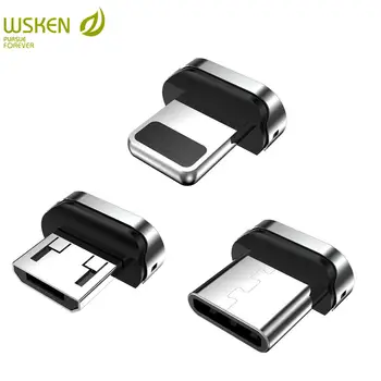 WSKEN Magnetinio Kištukas Magnetinio Kabelis USB C Tipo Micro USB Kabelis iPhone Magnetinio Įkrovimo Laidas USB C kabelio (Ne Viela)