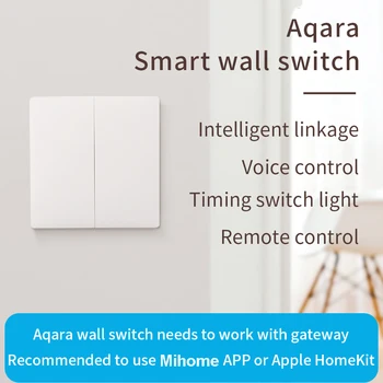 Xiaomi Aqara Smart D1 Sienos Jungiklis Wireless Mygtuką Nuotolinio Valdymo Šviesos Jungiklio Nėra Neutralus Fire Wire Triple Mygtuką Homekit Mi Namuose