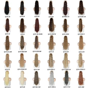 XINRAN Wrap Aplink Įrašą plaukai surišti į uodegą, Kukurūzų Garbanotas Ilgai Netikrą Plaukų Gabalus Plėtiniai Moterų Sintetinių Plaukų Pratęsimo