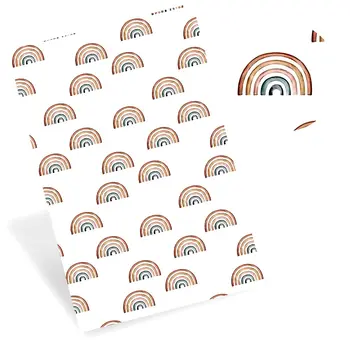 Xugar 22*30 cm Spausdinti Dirbtiniais Sintetinės Odos Lankai Audinio Lakštai Vaivorykštė PU Oda 