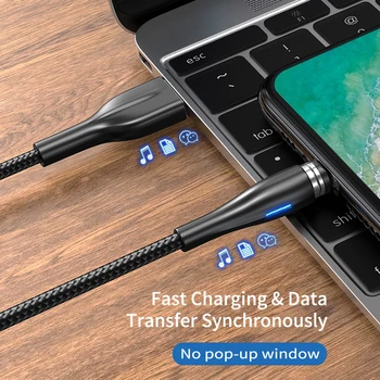 XUNJI Magnetinio USB Įkroviklio Kabelį, Tipas C Micro Laidas Greito Įkrovimo Laidą 