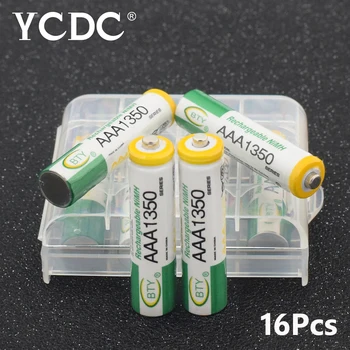 YCDC didele Galia AAA Akumuliatorius 1.2 V AAA 1350mAh Didelės Apimties Įkraunamas Baterijas HR03/AM4/LR3 Ni-MH Elementų