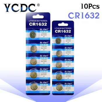 YCDC Karšto Mygtuką baterijos 10vnt CR1632 BR1632 DL1632 ECR1632 LM1632 ličio baterija Ląstelių Mygtuką Žaislai 1632 Kortelės Baterijos Mažmeninė