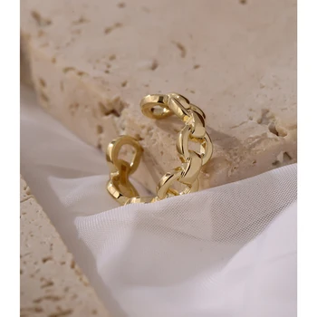 Yhpup Mados Aukso Grandinės Atidarymo Žiedas Moterims Minimalistinio Vario Piršto Sužadėtuvių Žiedas Metalo Papuošalai Office Dovana 2020 m.