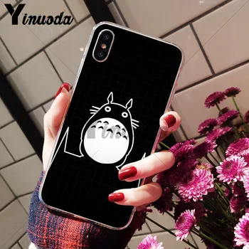 Yinuoda Animacinių filmų Studio Ghibli Atkakli Toli Totoro TPU Telefono Case Cover for iPhone 6S 6plus 7 7plus 8 8Plus X Xs MAX 5 5S XR