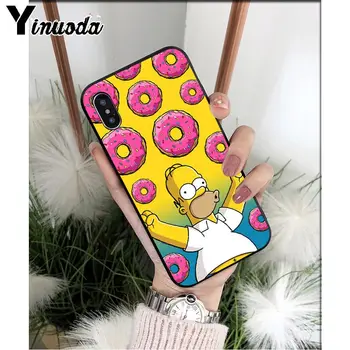 Yinuoda Juokingas Animacinių filmų Simpson Anime Silikono TPU Minkštas Telefono dėklas skirtas Apple iPhone 8 7 6 6S Plus X XS MAX 5 5S SE XR Dangtis