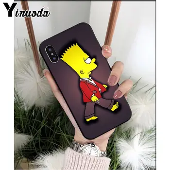 Yinuoda Juokingas Animacinių filmų Simpson Anime Silikono TPU Minkštas Telefono dėklas skirtas Apple iPhone 8 7 6 6S Plus X XS MAX 5 5S SE XR Dangtis
