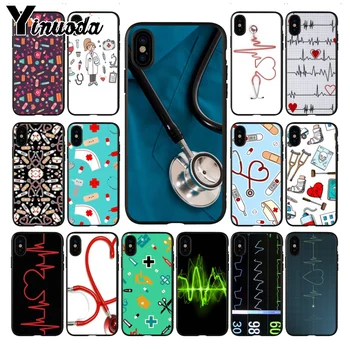 Yinuoda Slaugytoja Medicinos Medicina, Sveikata Širdies Dažytos Gražus Telefono dėklas skirtas iPhone 7plus 6S 7 8Plus X XS MAX XR 5S atveju