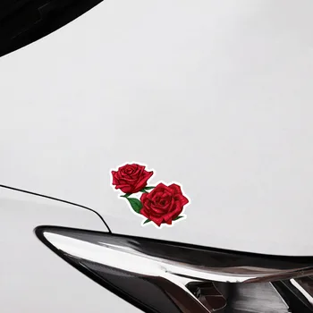 YJZT 11.3*10.6 CM Mados Grafinis Rožės, Gėlės Dekoras Automobilio Bamperio Lipdukai Automobilio Langą Spalvos 11A0807