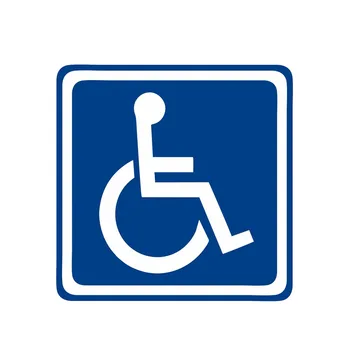 YJZT 13CM*13CM Mados Neįgaliesiems Pasirašyti Negalia Mobilumo Automobilių Stovėjimo aikštelė, PVC Automobilio Lipdukas, Decal 11-00094