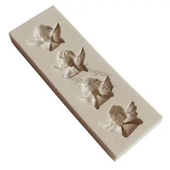 Yueyue Sugarcraft Angel baby silikono formos minkštas pelėsių tortas dekoravimo priemonės šokolado gumpaste pelėsių