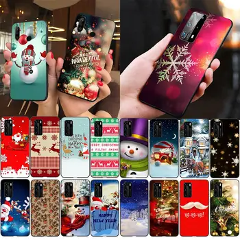 Z145 Naujųjų metų kalėdų dizaino Minkštas Silikoninis Dangtelis Huawei Honor 6A 7A 7C 7X Peržiūrėti 20 30 Pro TPU Atveju