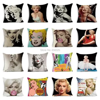 ZENGIA Marilyn Monroe Poliesteris Pagalvėlė Padengti Klasikinis Mesti Pagalvės Dangtelis Namų dekoro Užvalkalas Skaldytų Moterų Sofa Dekoras