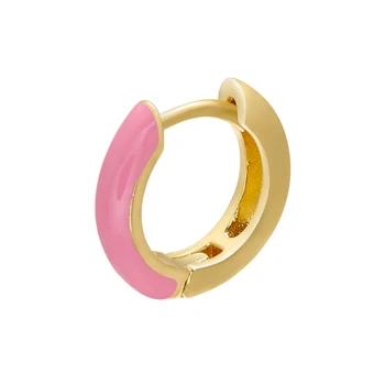 ZHUKOU 1 vnt 2020 NAUJAS Mados mažas hoopas auskarai Spalvingas spalvotų moterų auskarai, juvelyriniai aukso spalvos auskarai žiedai VE223