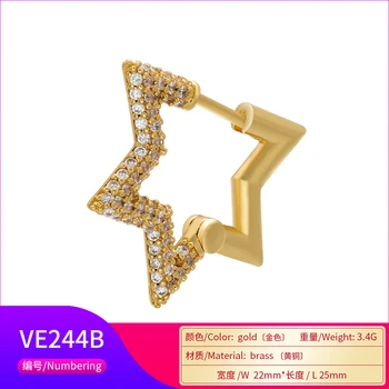 ZHUKOU 2020 m. tendencija-1 gabalas, aukso/sidabro spalva hoopas auskarai moterims CZ kristalų auskarai 2020 naujas Mados Juvelyrikos modelis:VE224