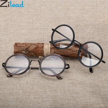 Zilead Retro Apvalių Akinių Rėmeliai Vyrų, Moterų Skaidrus Objektyvas Optinis Sepectacles Paprasto Akiniai Akiniai Unisex