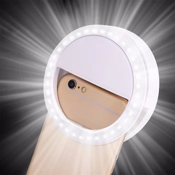 ZK40 Universalus Selfie Lempa, Mobilusis Telefonas Objektyvas Nešiojamų Flash Žiedas 36 LED Šviesos Žiedo Įrašą Šviesos 