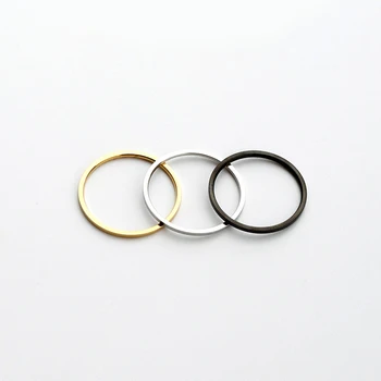 ZN Naujas 1MM Plonu Titano Plieno Pora Žiedas Paprastu būdu Rose Gold Piršto Žiedai Moterims Vestuvių Papuošalai ir Žiedas Vyrams